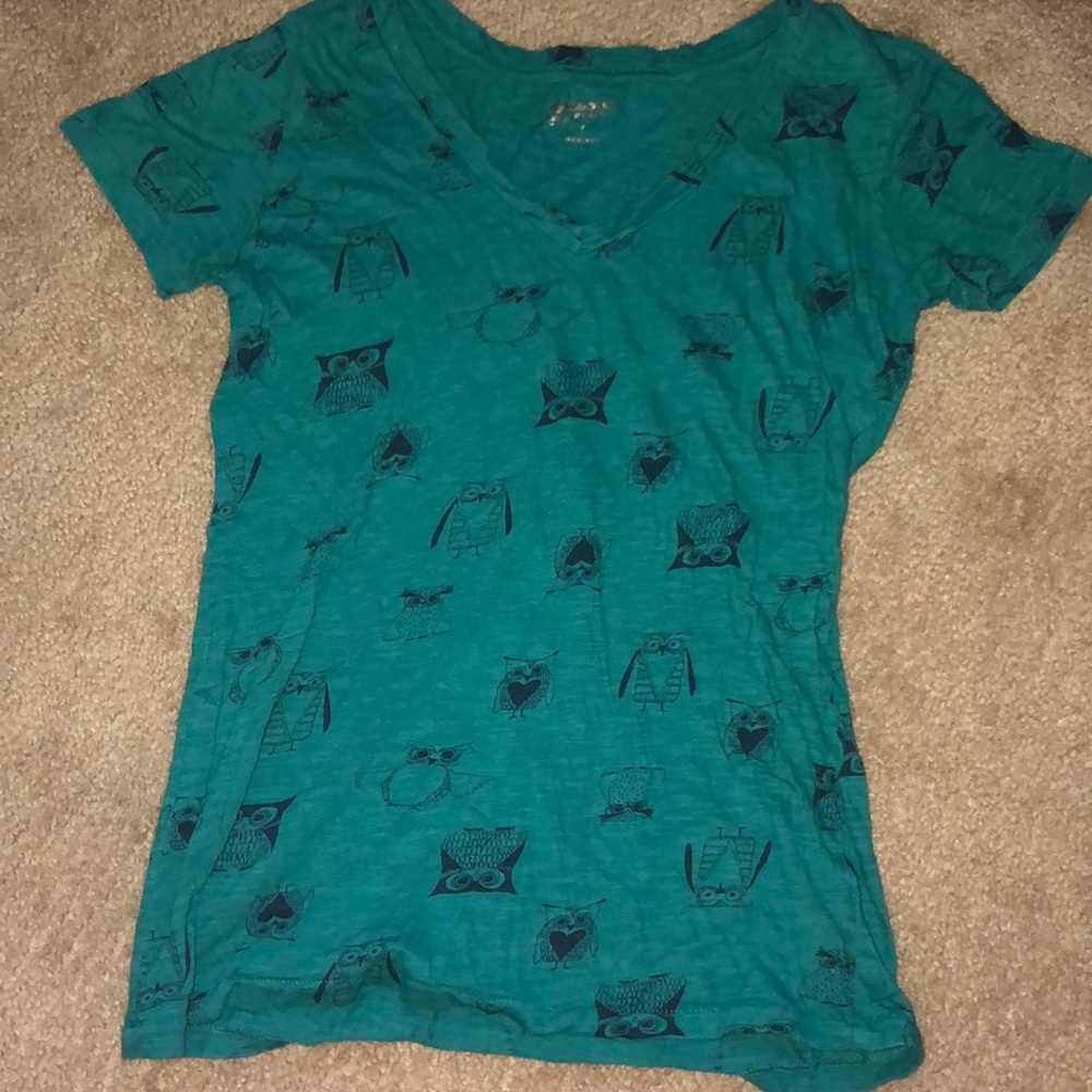 V-neck owl graphic blouse from JCPenneys